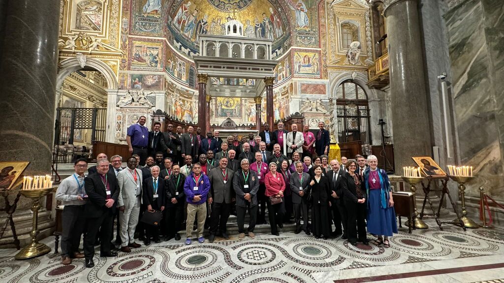 The Archbishop of Canterbury accompanied by a delegation of Anglican Primates from all around the world on a visit to Sant'Egidio
