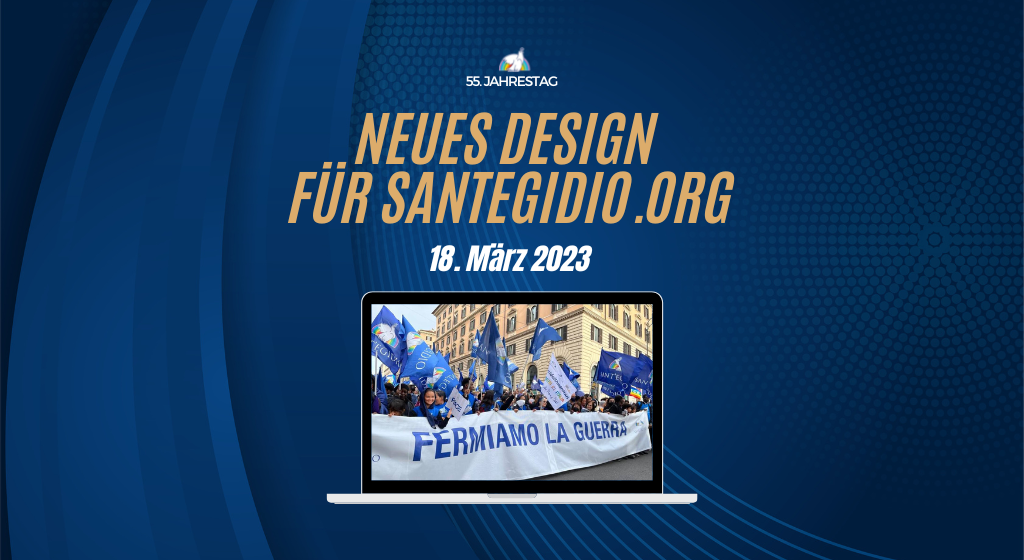 Neues Design für die Homepage von Sant'Egidio. Online ab 18. März