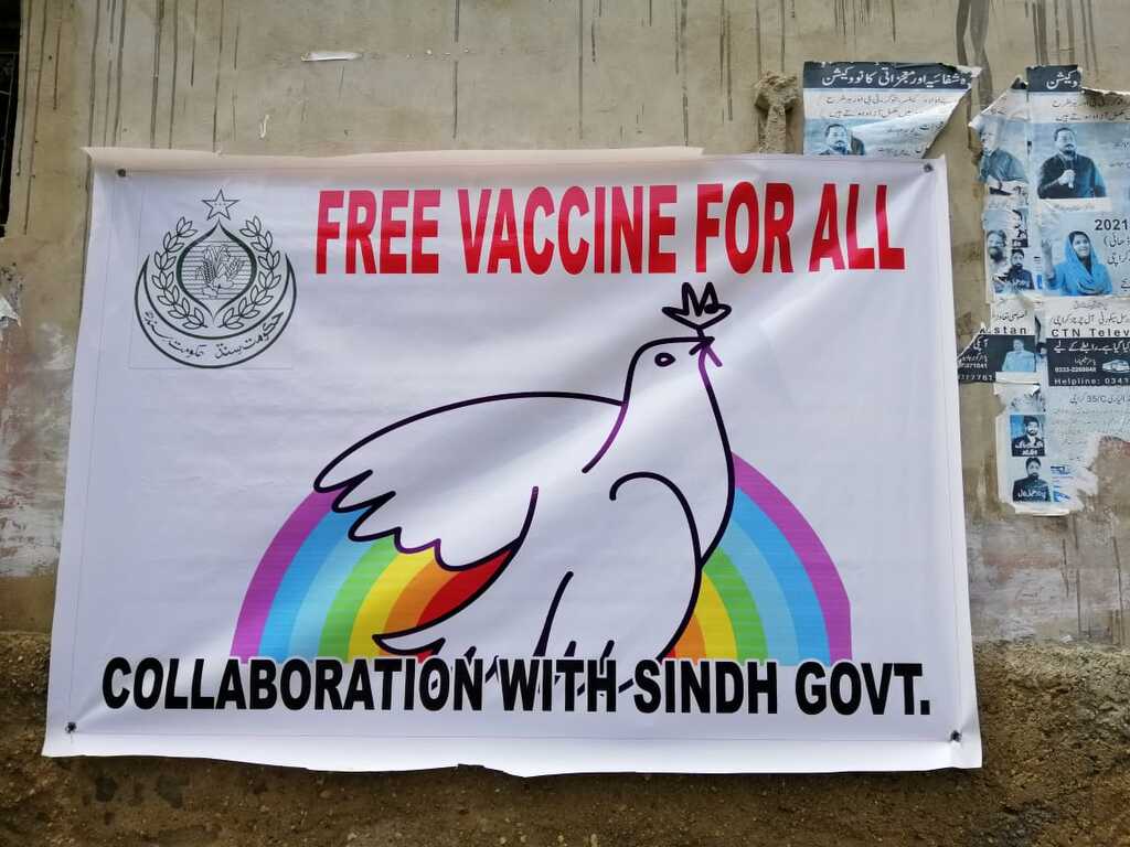 Pakistan: Open day Impfungen in einem armen Stadtviertel von Karachi, Initiative der Gemeinschaft Sant'Egidio