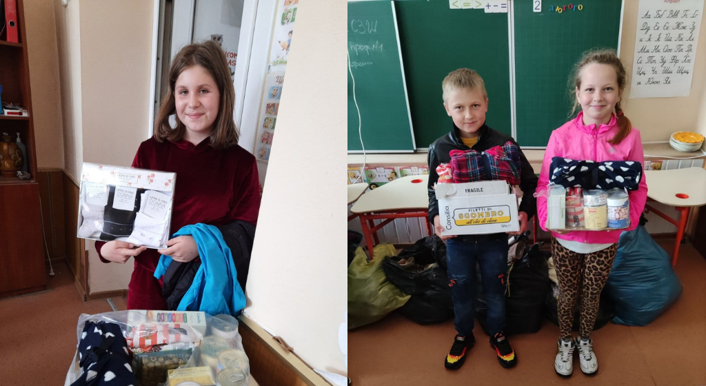 Il 1 giugno in Ucraina è la festa dei bambini. Per l'occasione la Comunità ha portato dei doni alle famiglie della scuola bombardata a Irpin
