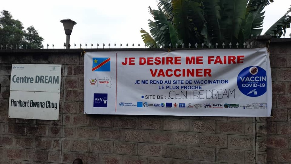 Un nuovo hub vaccinale nel centro DREAM di Kinshasa, nella Repubblica Democratica del Congo