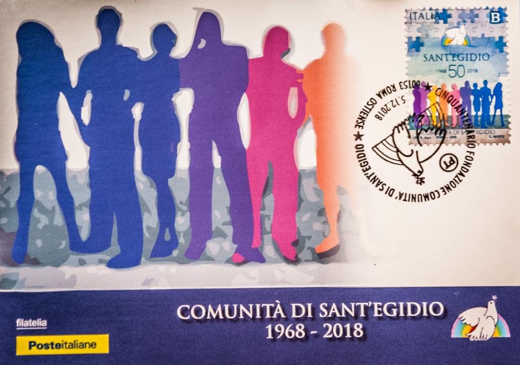 Nella giornata mondiale del volontariato presentato il francobollo dedicato al 50° della Comunità di Sant'Egidio