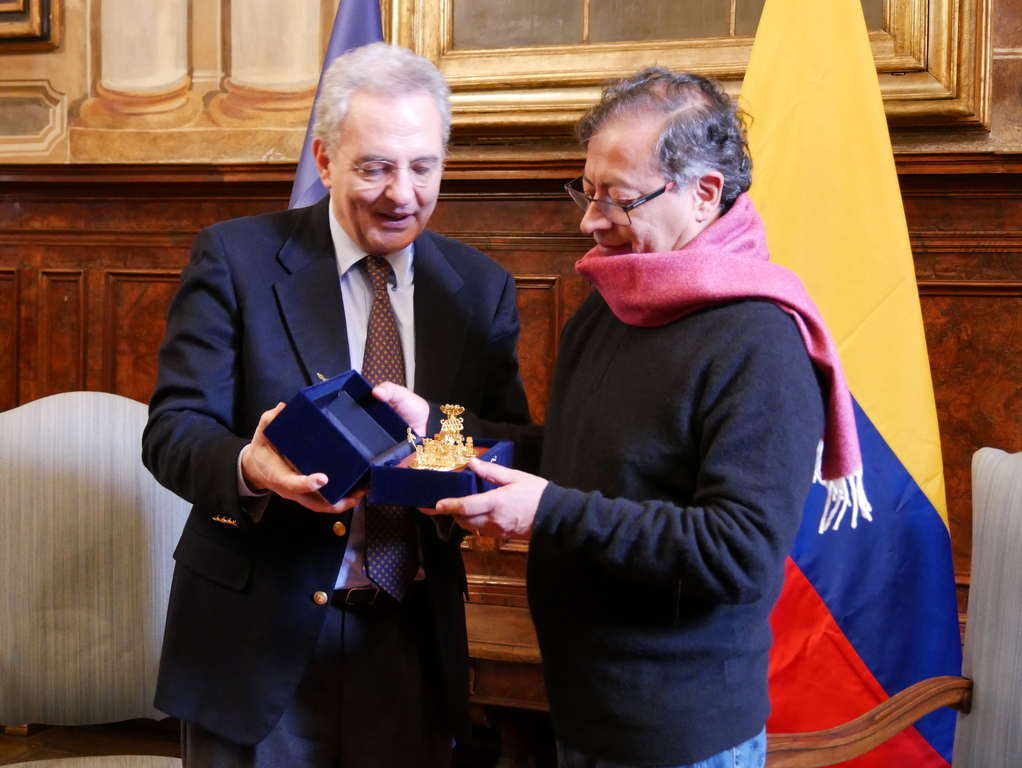 Il presidente della Colombia Gustavo Petro in visita a Sant'Egidio. Pace, sviluppo e legalità al centro dei colloqui