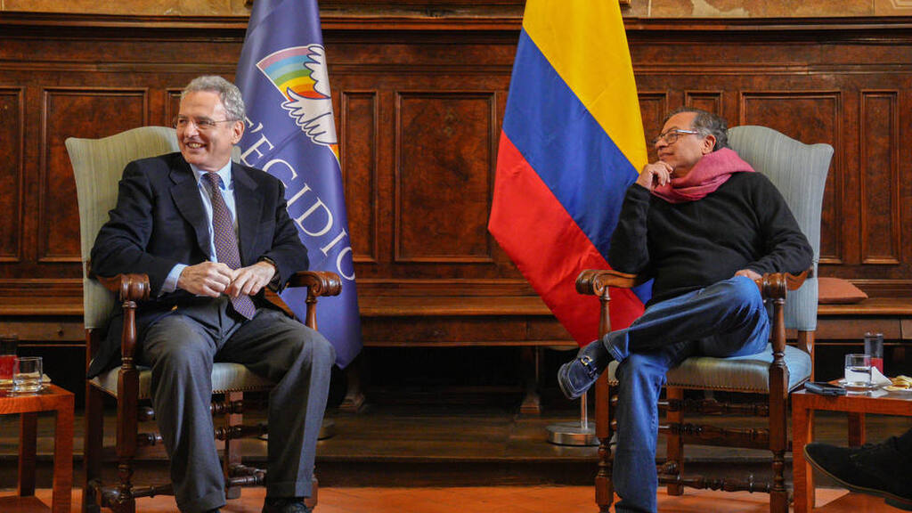 Der Präsident von Kolumbien Gustavo Petro zu Besuch bei Sant'Egidio in Rom. Frieden, Entwicklung und Legalität waren wesentliche Gesprächsthemen