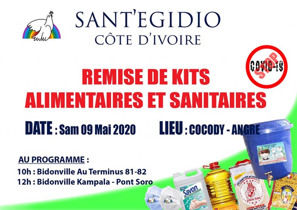 Coronavirus: Kampagne der Sensibilisierung und Hilfsmaßnahmen von Sant'Egidio in der Peripherie von Abidjan in der Elfenbeinküste