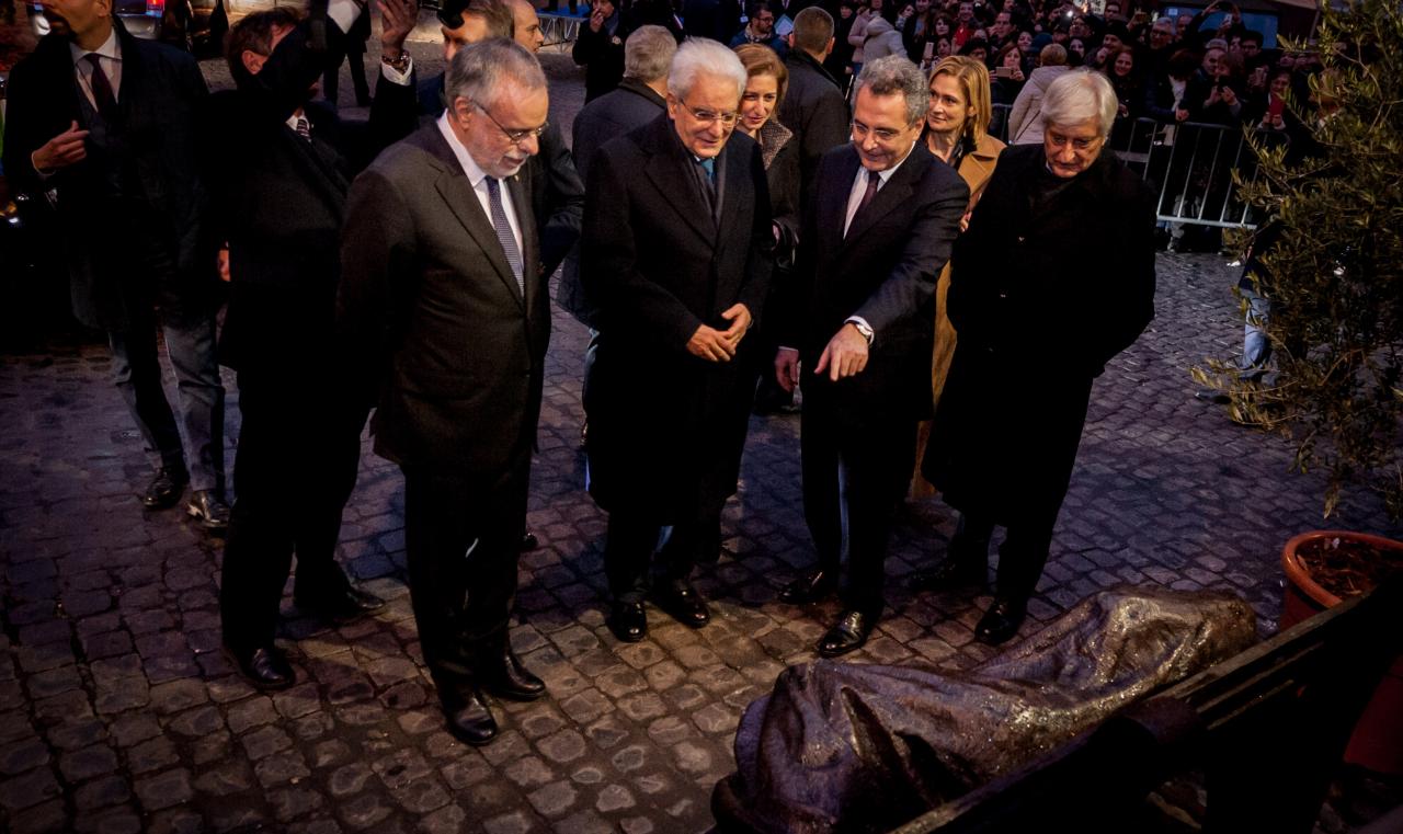Besuch von Präsident Sergio Mattarella bei der Gemeinschaft Sant'Egidio zum 50. Jahrestag