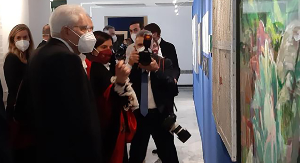 Disabilità: alla Sapienza il Presidente Mattarella visita la mostra dei Laboratori d'Arte della Comunità di Sant'Egidio