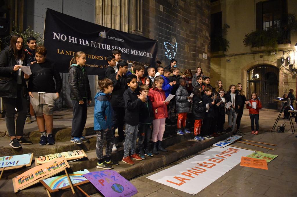 Record de la Nit dels Vidres Trencats i de la Shoà: marxa silenciosa de Sant’Egidio a Barcelona