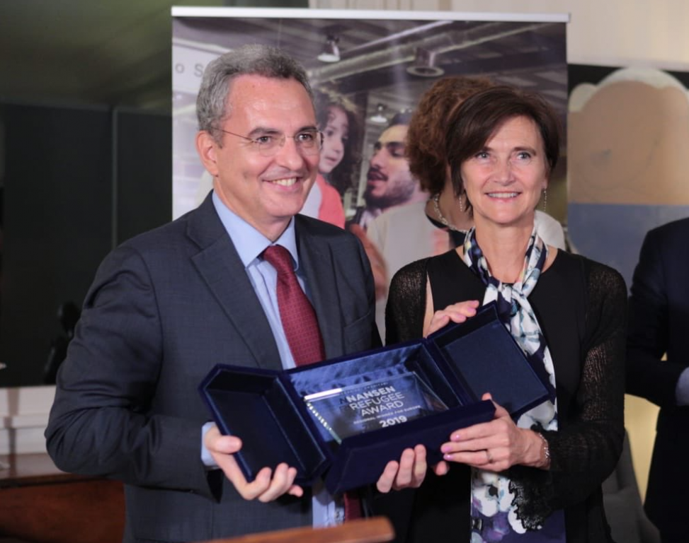 Nansen-Award - de 'Nobelprijs voor de hulp aan vluchtelingen' - voor de humanitaire corridors. Marco Impagliazzo: 