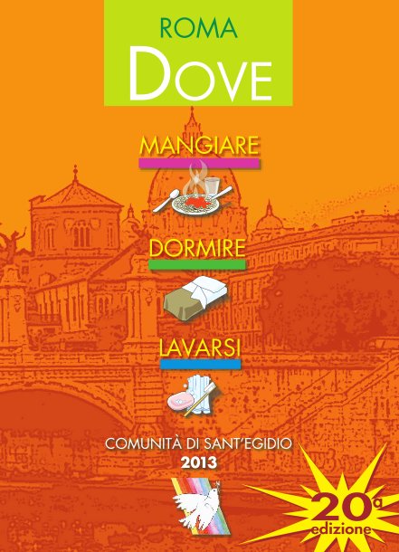 Comunità di Sant'Egidio - Dove Mangiare, Dormire, Lavarsi edizione 2009