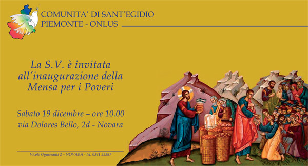 Inaugurazione mensa per i poveri Comunità di Sant'Egidio - Novara 