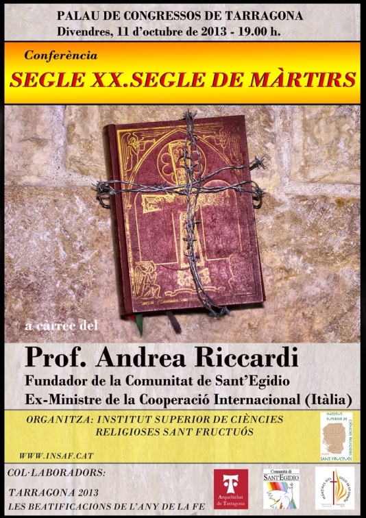 Els màrtirs del segle XX. Conferència d'Andrea Riccardi
