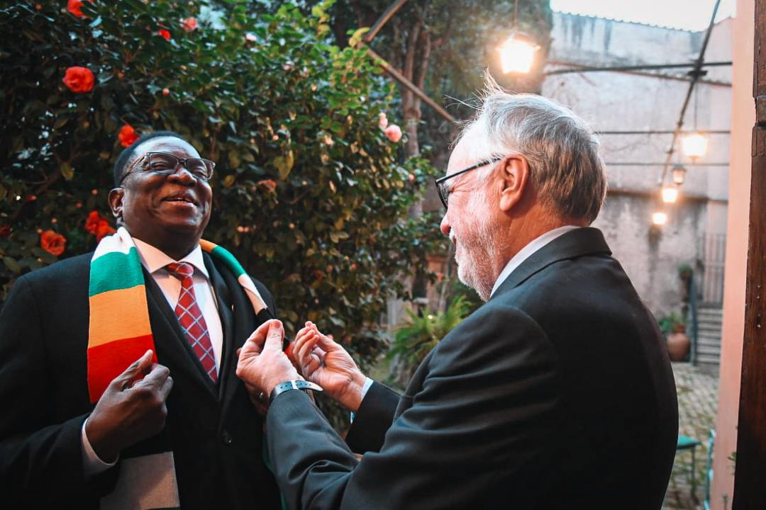 Il presidente dello Zimbabwe, Emmerson Mnangagwa, visita la Comunità di Sant'Egidio
