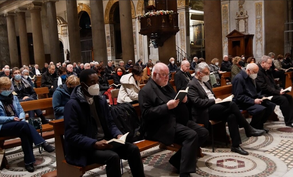 Besuch der deutschen Bischöfe bei Sant'Egidio während des Ad-Limina-Besuches, Gebet für den Frieden und Begegnung