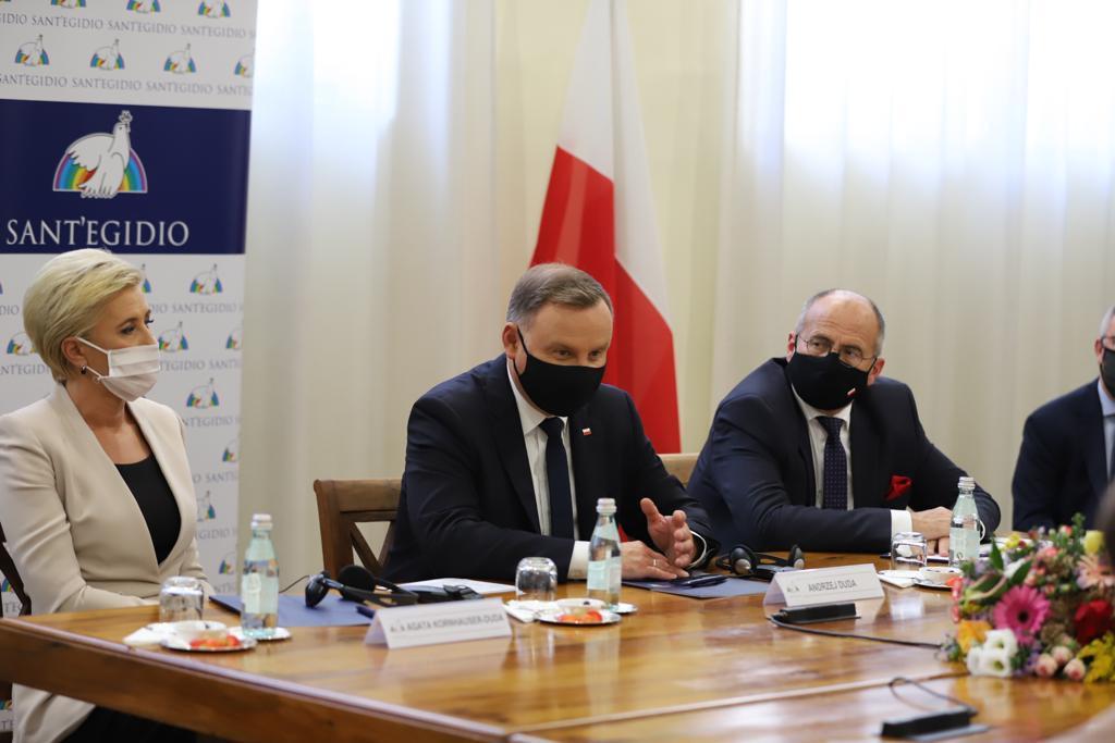 Il presidente polacco Duda in visita alla Comunità di Sant’Egidio