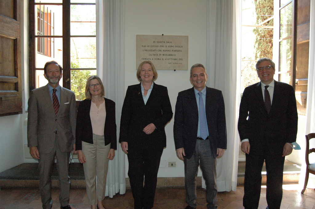 Bärbel Bas, voorzitter van het Duitse federale parlement bezoekt Sant'Egidio