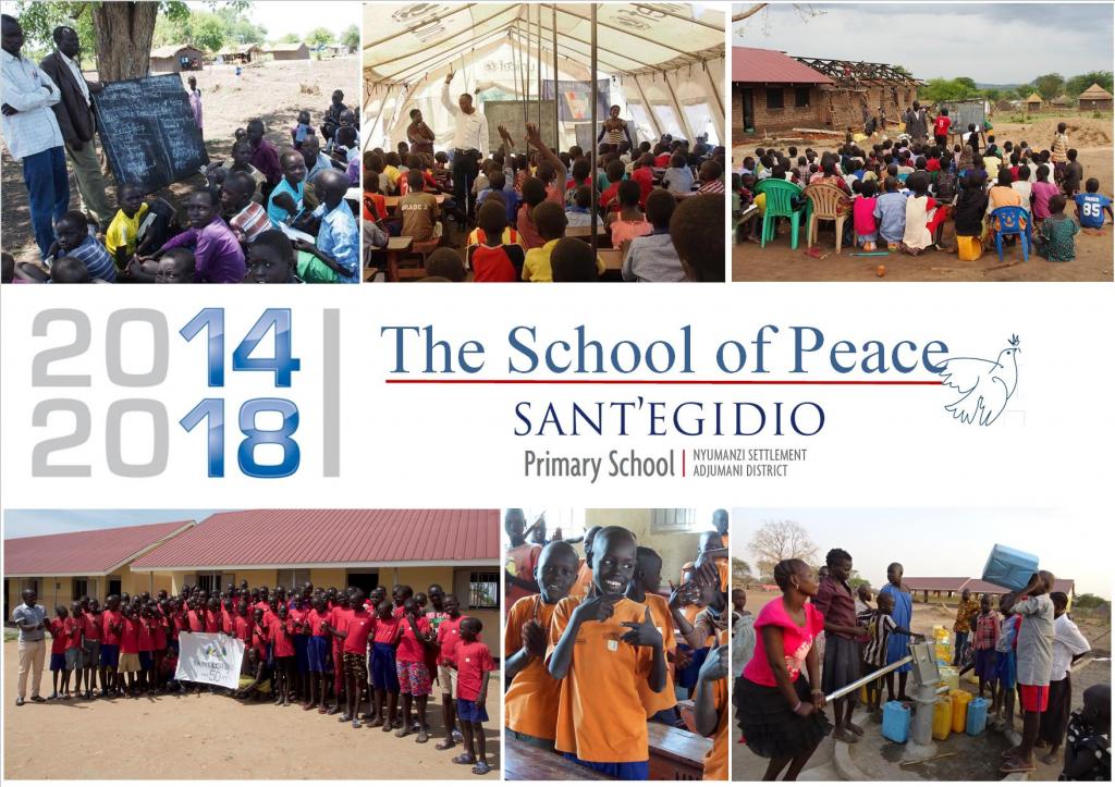 The School of Peace of the Nyumanzi refugee camp turns 5 years old. High percentage of promoted to state exams among refugee children from South Sudan.