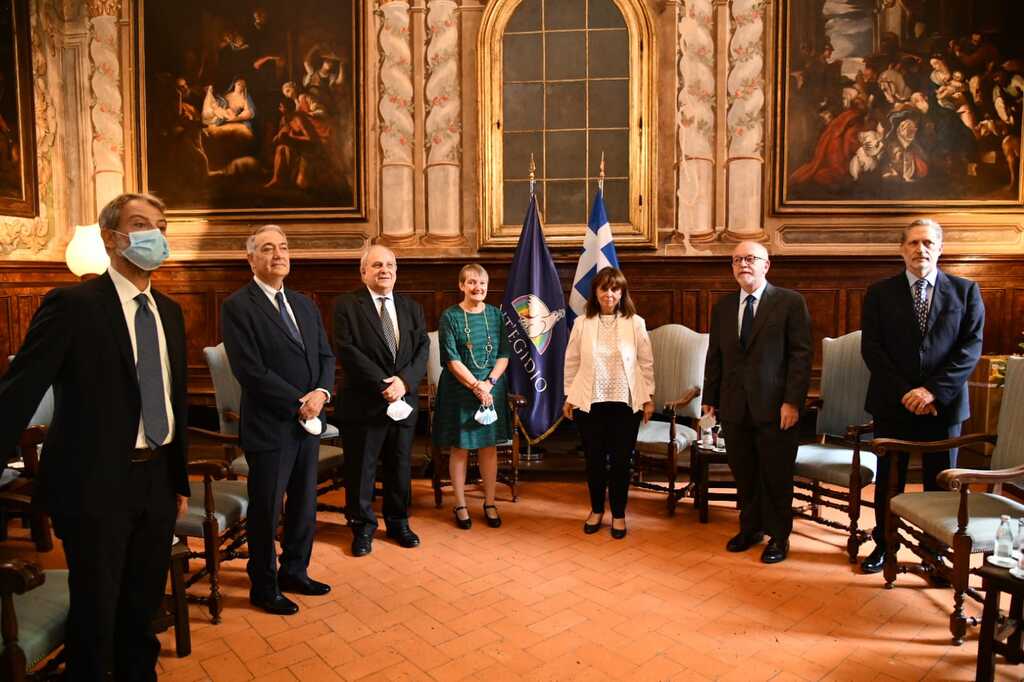 La Présidente de la République grecque, Katerina Sakellaropoulou, en visite à Sant'Egidio