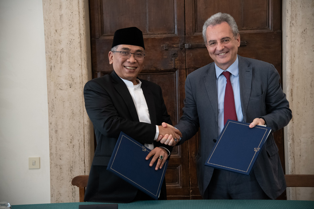 An MoU between Sant'Egidio and the islamic association Nahdlatul Ulama Indonesia to ccoperate in the fields of interreligious dialogue, humanitarian actions, peace