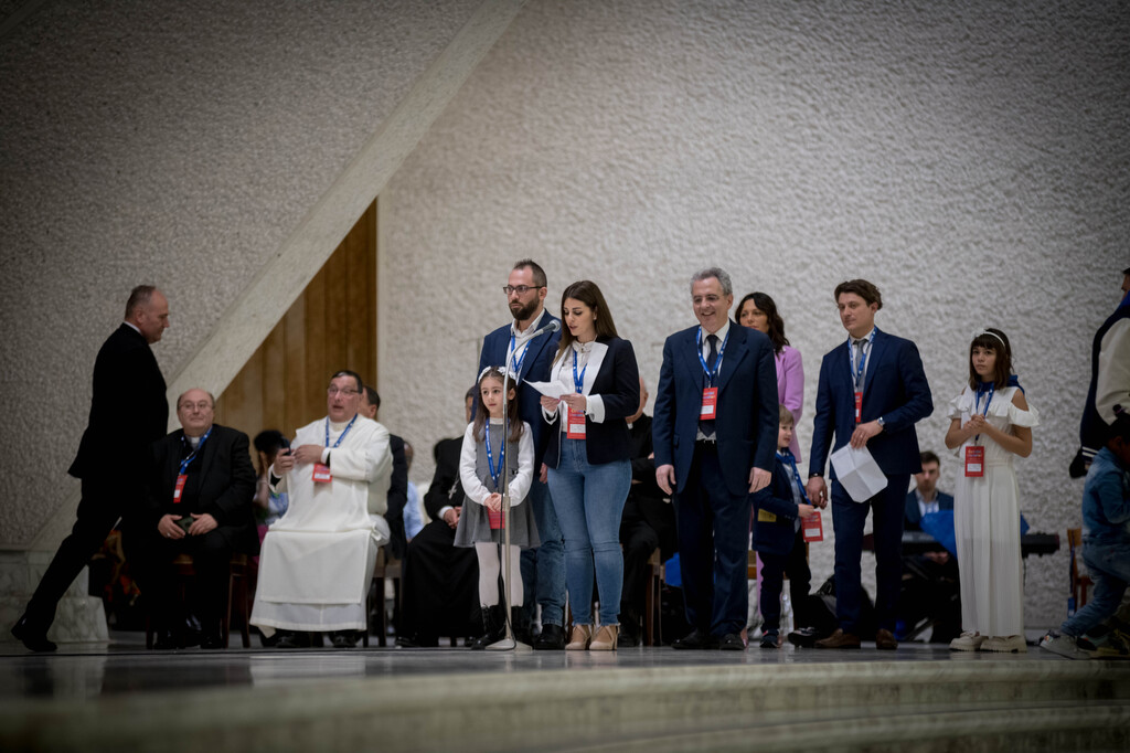Testimony of Anna Jabbour, Syrian refugee, at the audience with Pope Francis