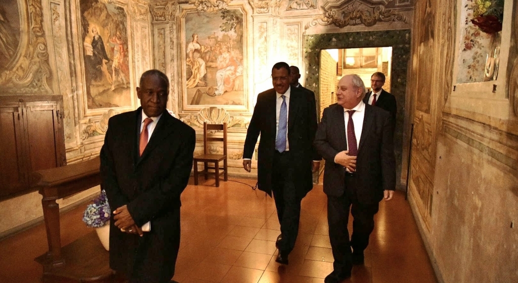 Il presidente della Repubblica del Niger, Mohamed Bazoum, in visita a Sant'Egidio