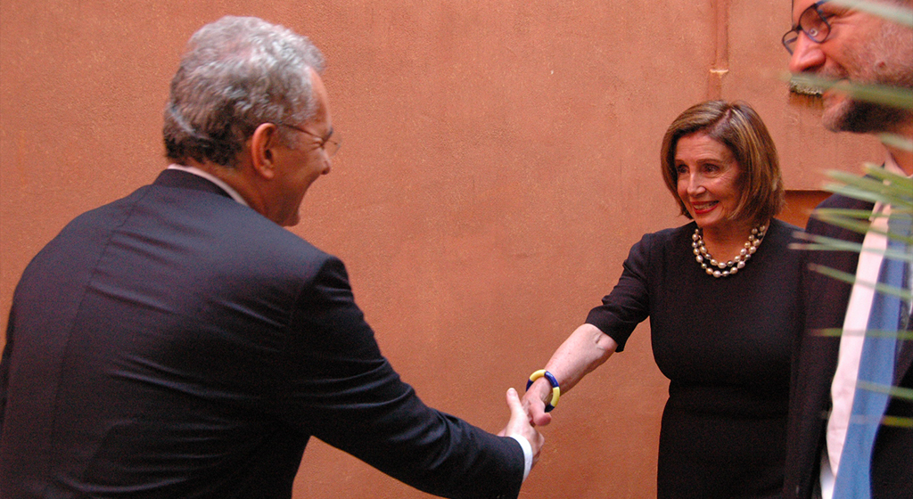 Die Sprecherin des US-Repräsentantenhauses Nancy Pelosi hat heute die Gemeinschaft Sant'Egidio in Rom besucht