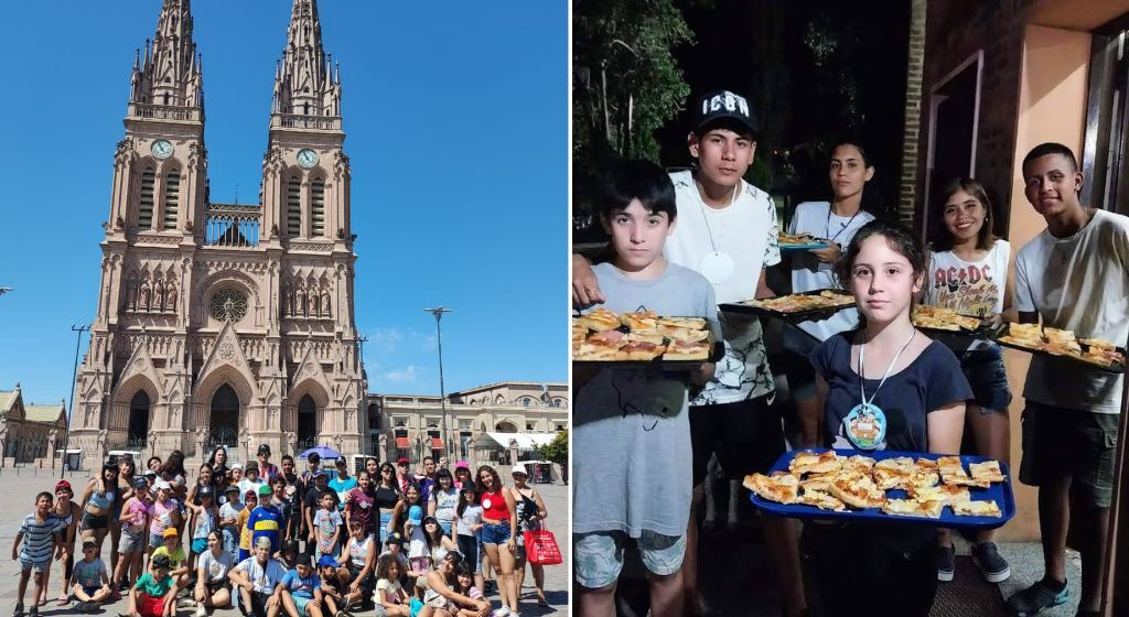 It's summer in Argentina. The children of the School of Peace set off on holiday from Buenos Aires with the Community