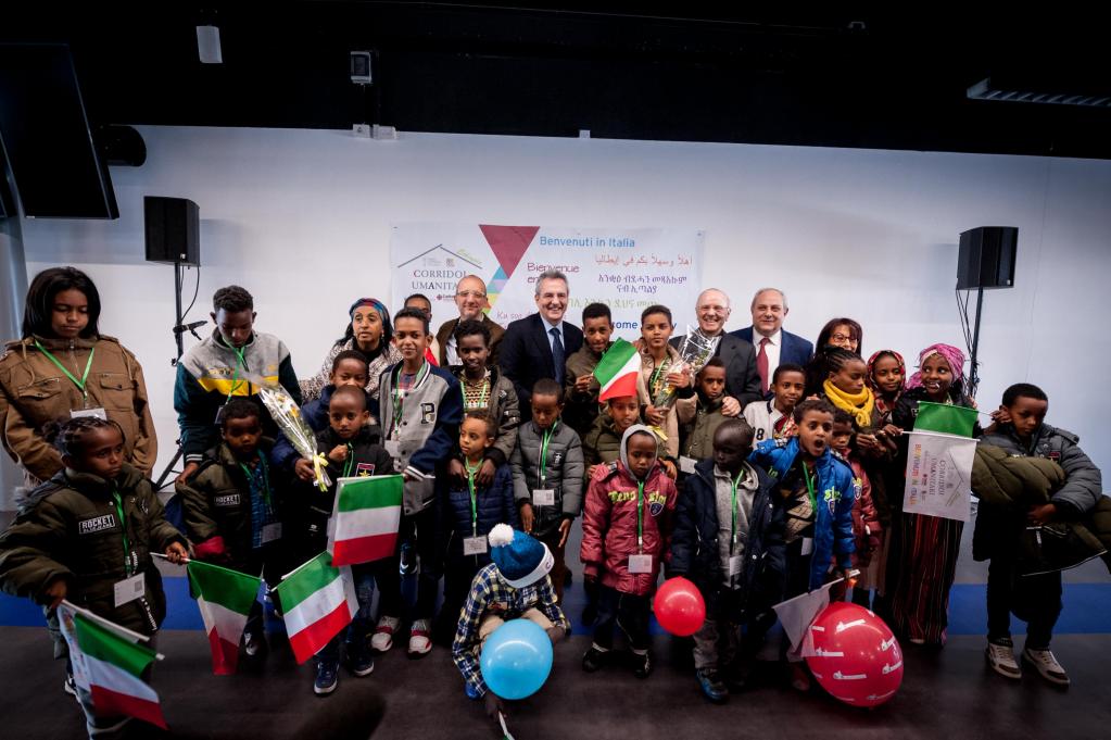 Llegada de los corredores humanitarios de Etiopía: “Nos ayudáis a hacer que Italia sea un país mejor”.