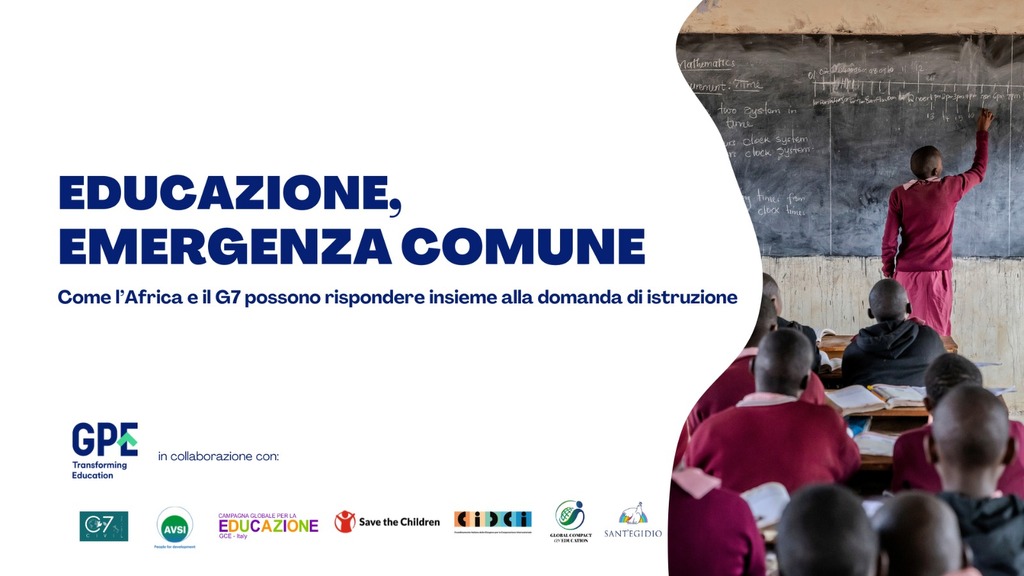 A Roma il 22 febbraio l'incontro “Educazione, emergenza comune”. Come l'Africa e il G7 possono rispondere insieme alla domanda di istruzione. Hotel Nazionale, ore 14:30