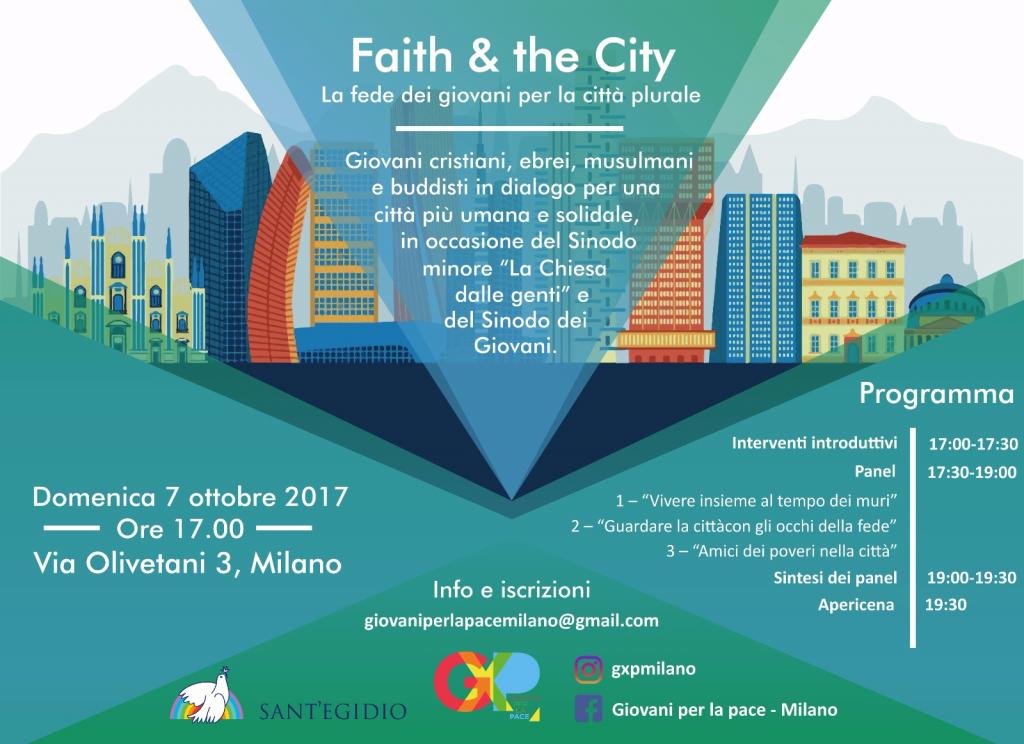 FAITH&theCITY: giovani cristiani, ebrei, musulmani e buddisti in dialogo per una città più umana e solidale