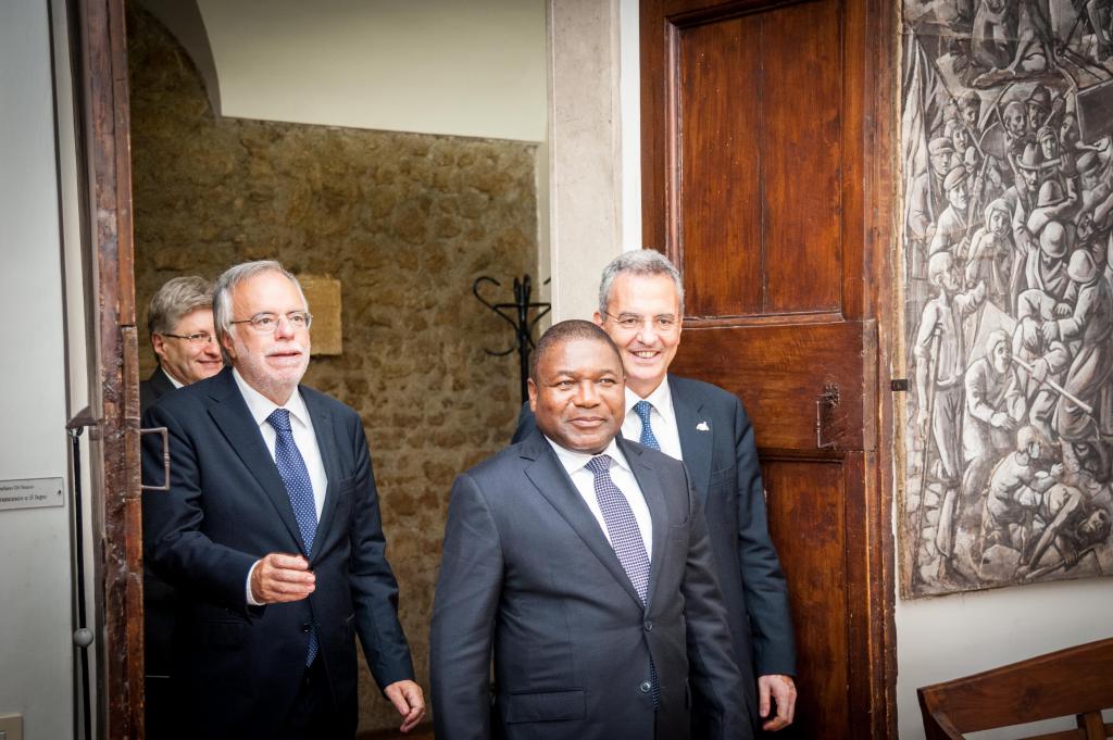 Sant'Egidio is een huis van vrede voor Mozambique. Zo sprak president Filipe Nyusi op bezoek bij de Gemeenschap