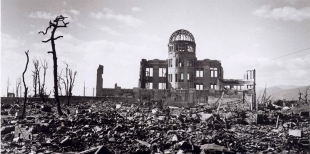 Um den Abwurf der Atombomben am 6. und 9. August 1945 nicht zu vergessen, wurde das Kunstwerk 
