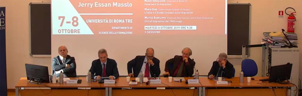 Conveni sobre “Immigració estrangera a la historia d'Itàlia. Trenta anys després de la mort de Jerry Essan Masslo” a la Universitat de Roma Tre. Mira el vídeo (en italià)