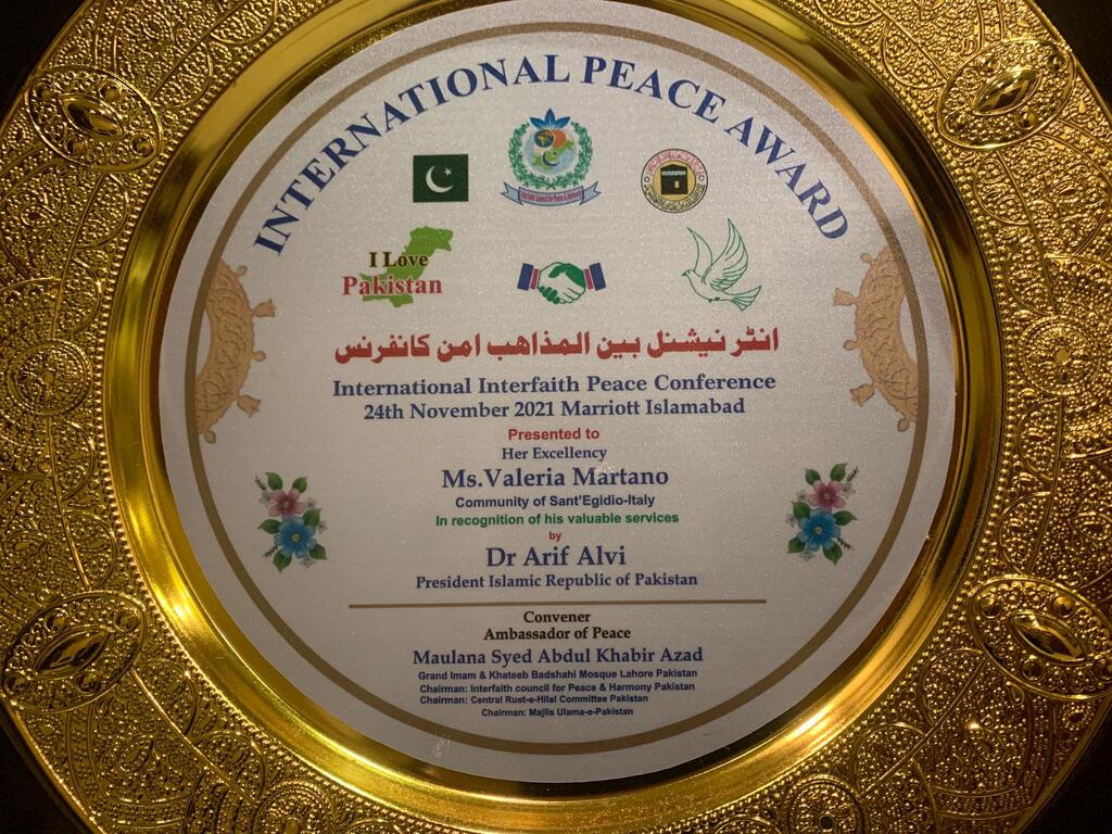 In Pakistan wird der Gemeinschaft Sant'Egidio eine Auszeichnung für ihr Friedensengagement verliehen