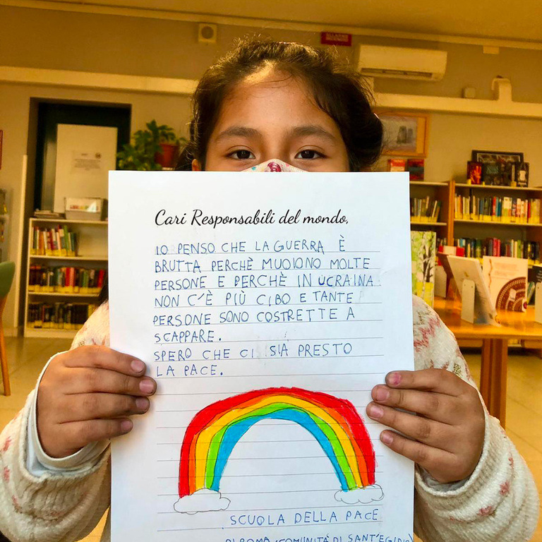 Die Kinder der Schule des Friedens schreiben an den UNO-Generalsekretär: Beendet den Krieg!