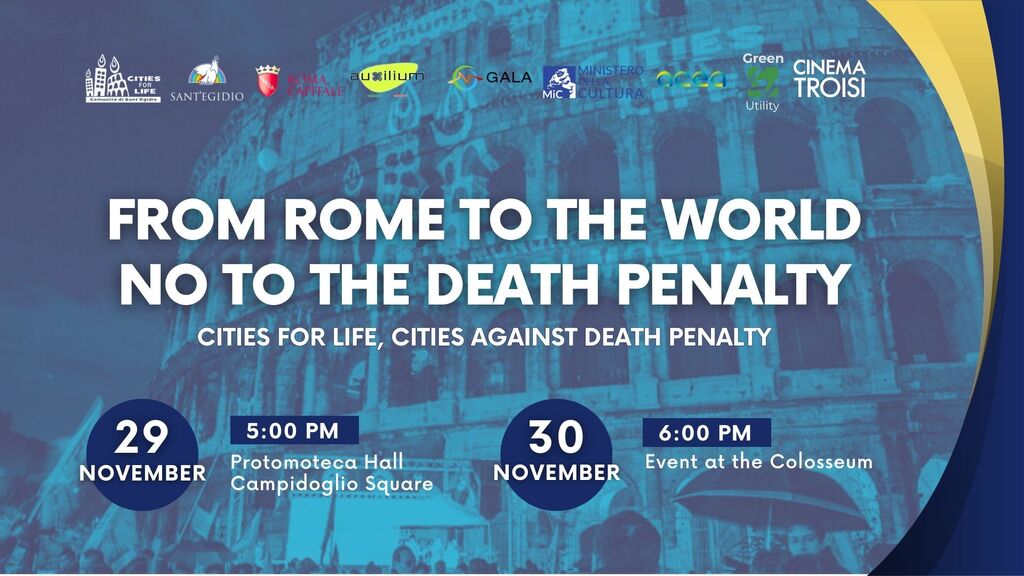 Two days to say NO to the death penalty: the "Cities for Life" event on November 29th and 30th