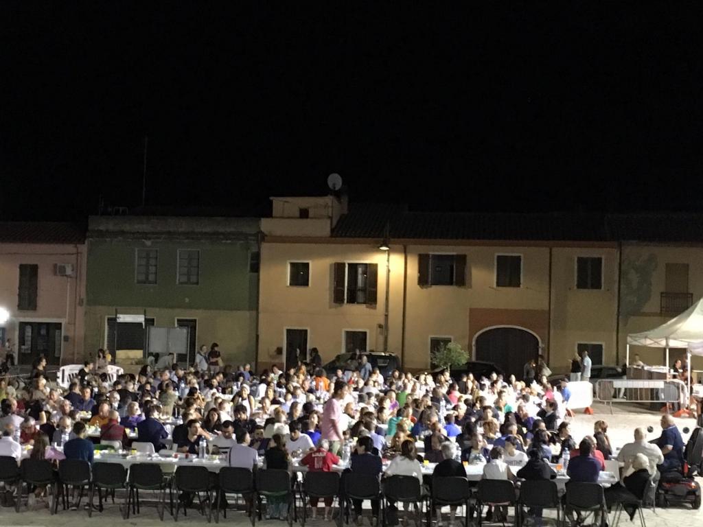 Festa in piazza con Sant'Egidio a Muravera in Sardegna
