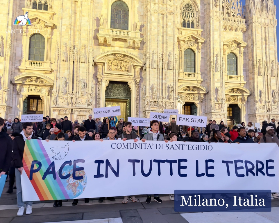 On 1 January, the cry 'Peace in All Lands' rose from many parts of the world. Photo gallery