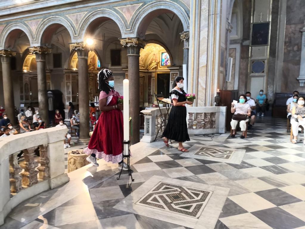 Pregària pels malalts i les víctimes de coronavirus d'Amèrica Llatina, 9 de juliol, Basílica de Sant Bartomeu de l'Illa (Roma)