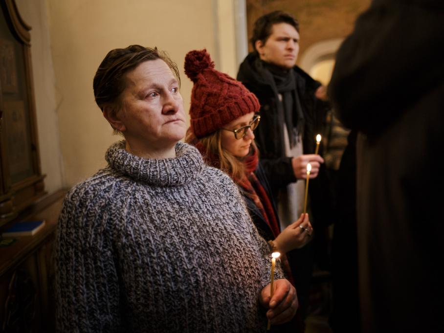 Preghiera in ricordo dei senza fissa dimora morti per strada a Mosca