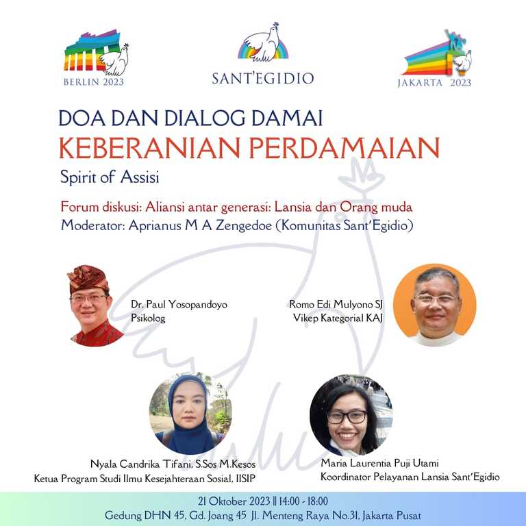 L'audacia della Pace in Indonesia. Le religioni e la società civile si incontrano a Jakarta il 21 ottobre