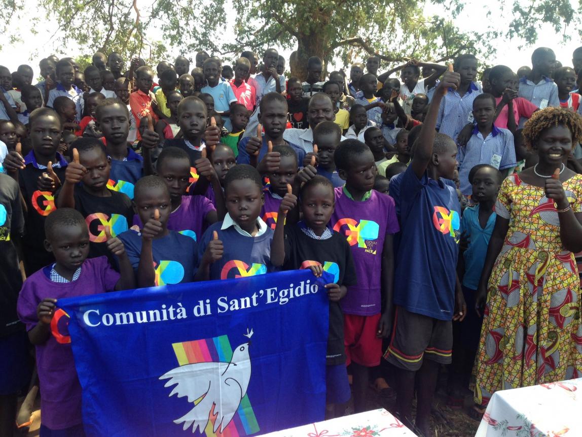 THE NEW SCHOOL YEAR BEGINS FOR THE SOUTH SUDANESE CHILDREN AT THE SCHOOL OF PEACE IN THE NYUMANZI REFUGEE CAMP