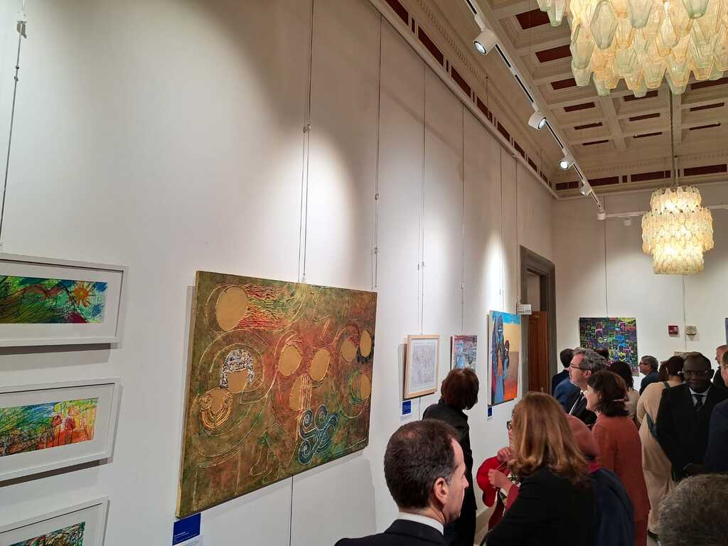 Inclusive art: a peaceful rebellion against the evil in the world. Artworks by artists with disabilities at the American Embassy to the Holy See