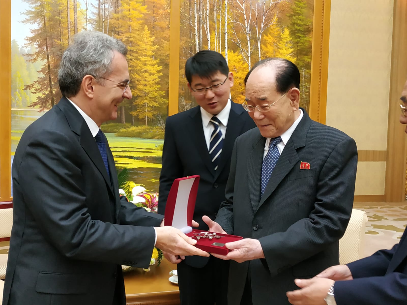 Incontro con Kim Yong Nam Presidente del Presidium dell'Assemblea del Popolo