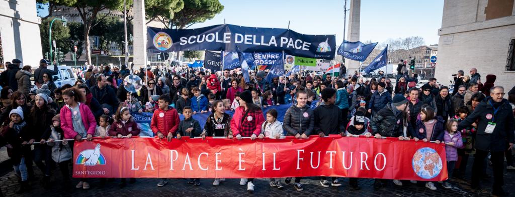 Immagini di Pace in tutte le terre 2019 a Roma